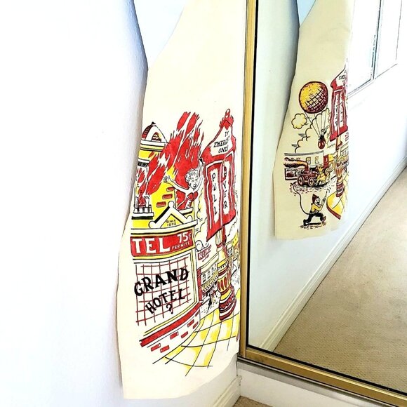 Vintage 1950s Risqué Men's BBQ Apron Pin-Up Zipper Pinup Gag Gift Dizzy Blonde - Picture 6 of 12